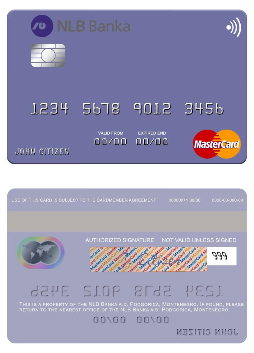 Montenegro NLB Banka a.d. Podgorica mastercard