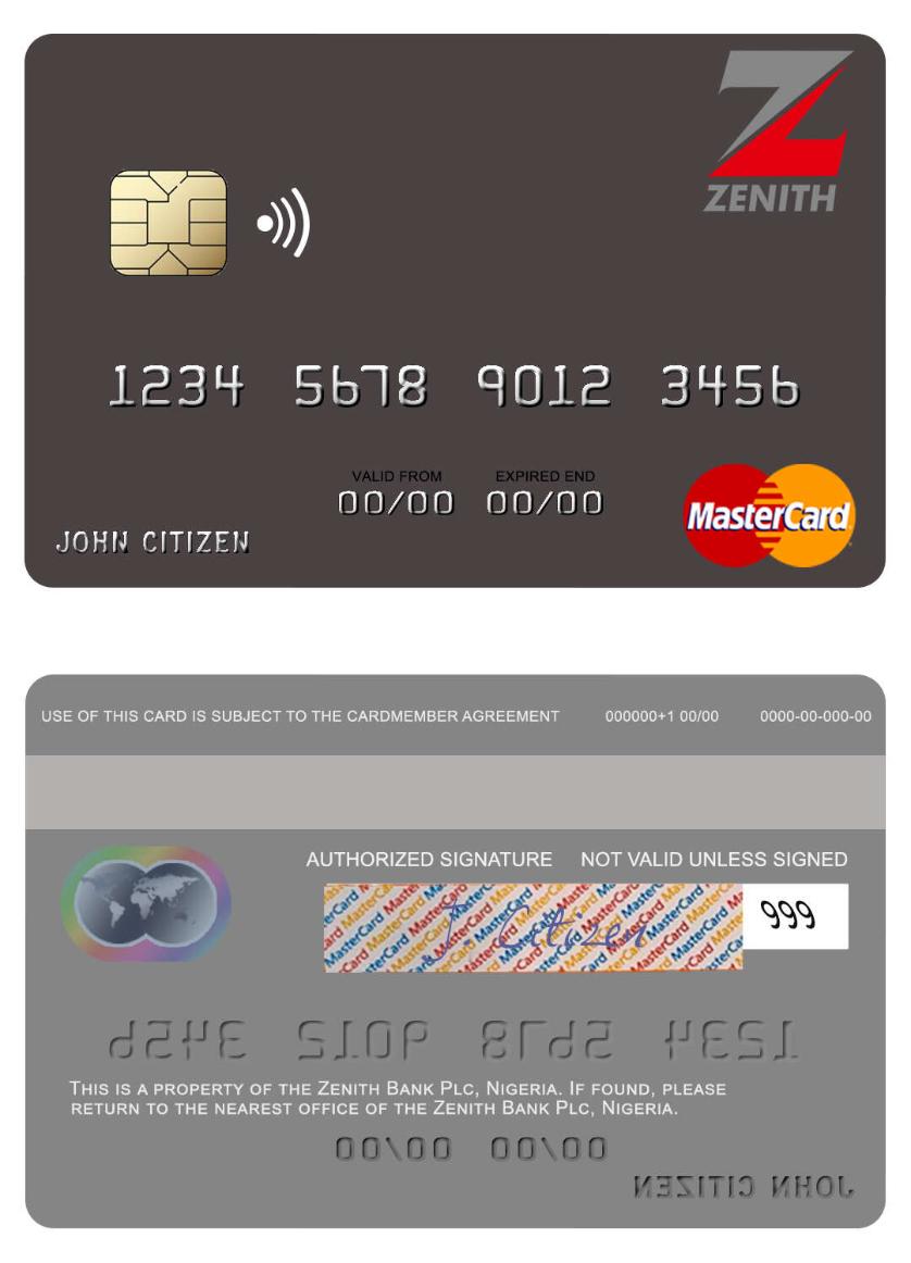 Nigeria Zenith Bank Plc mastercard