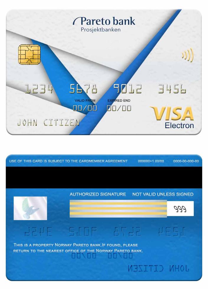Norway Pareto bank visa electron card