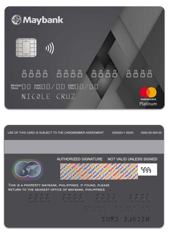 Philippines MayBank platinum mastercard