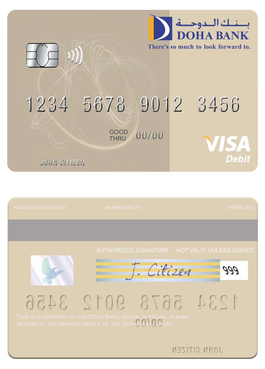 Qatar Doha Bank visa debit card