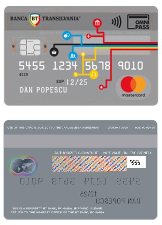 Romania BT Bank Omnipass mastercard