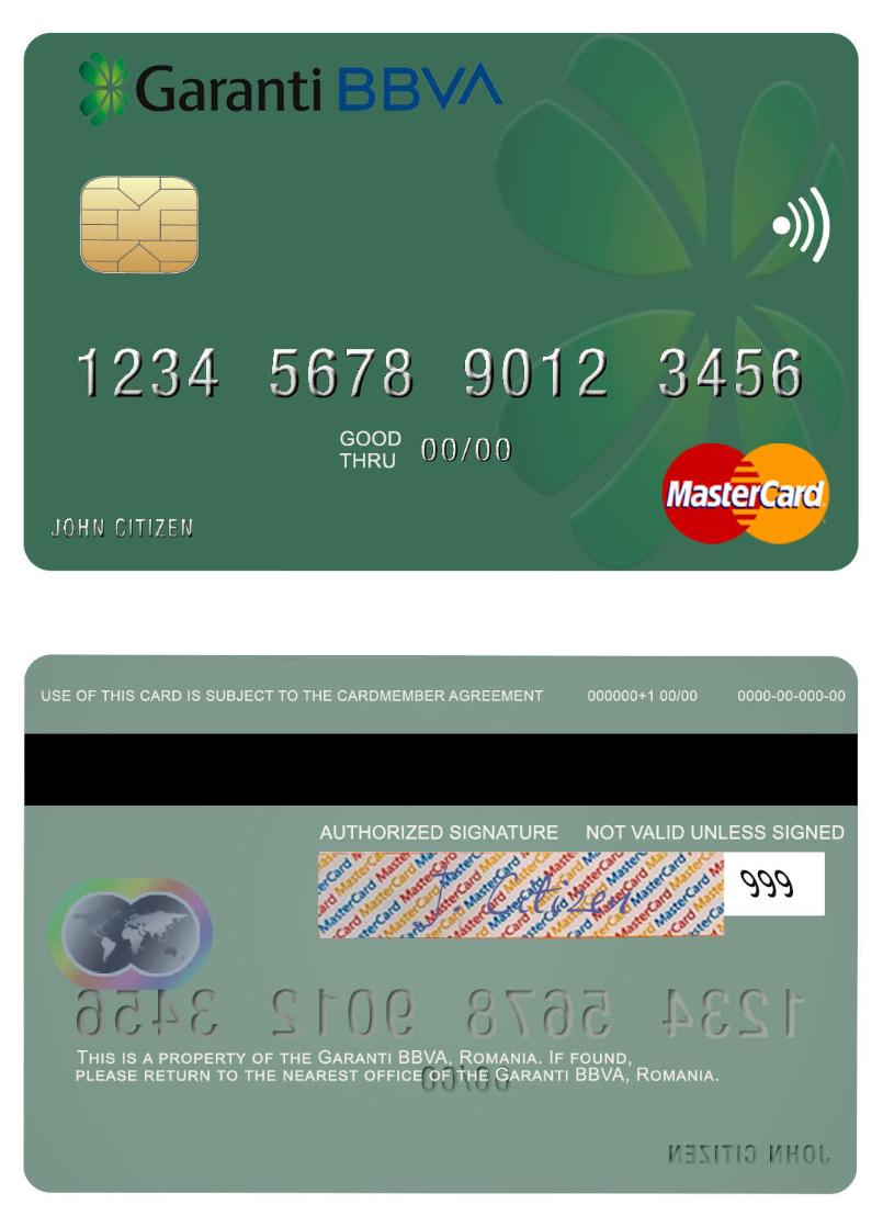 Romania Garanti BBVA mastercard
