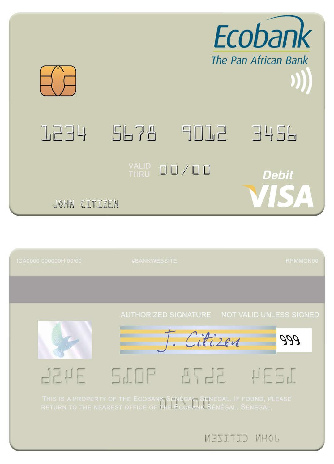 Senegal Ecobank S_n_gal visa debit card