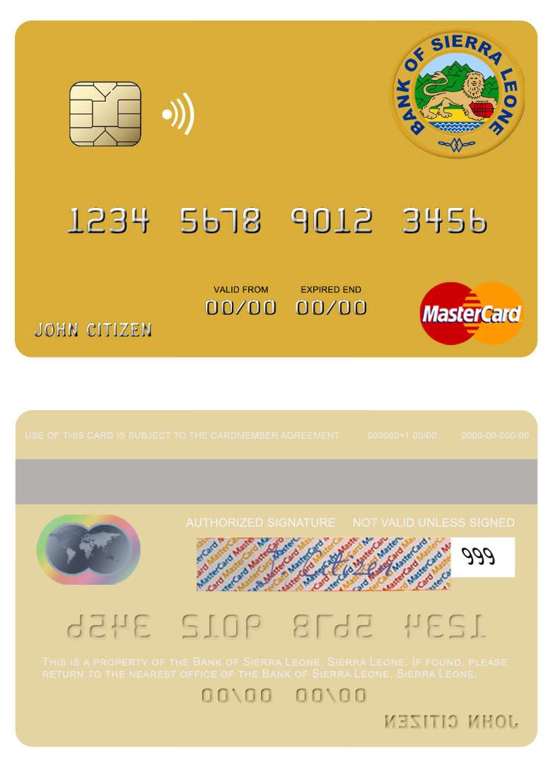Sierra Leone Bank of Sierra Leone mastercard