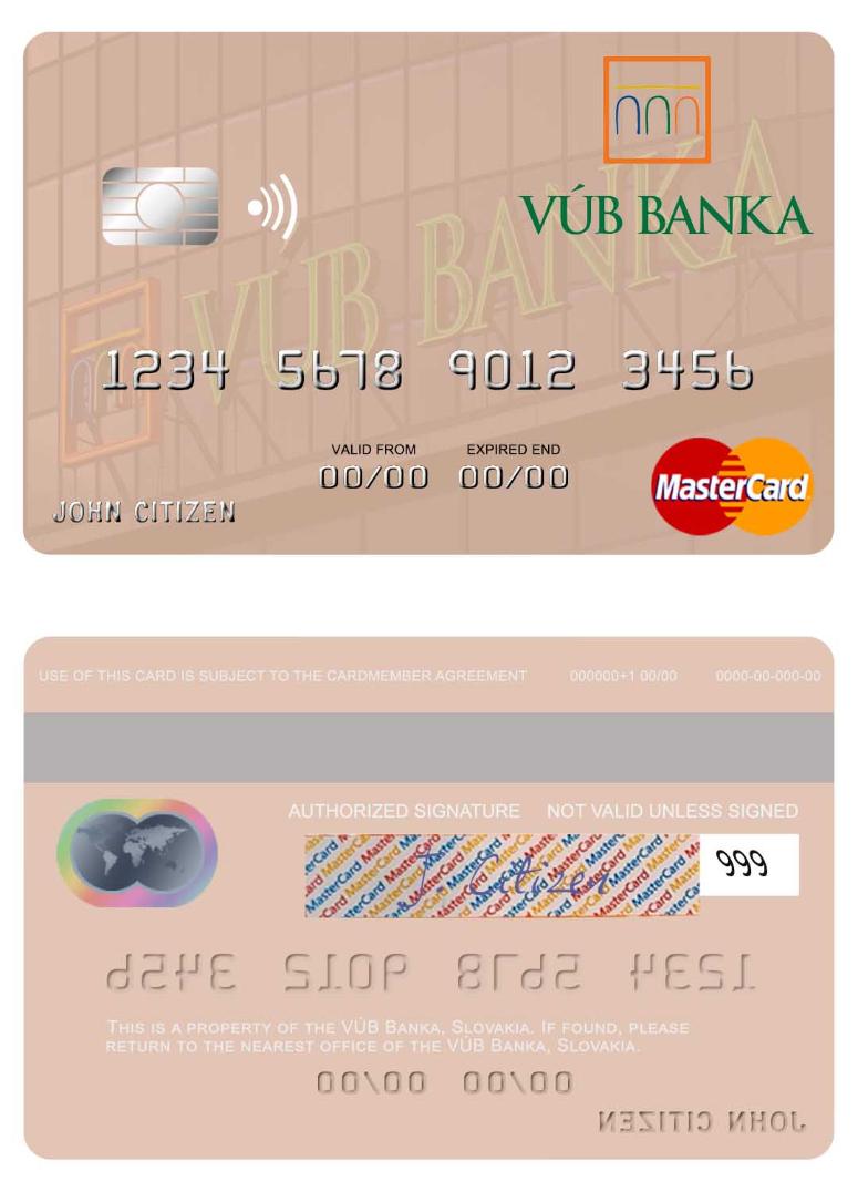 Slovakia V_B Banka mastercard