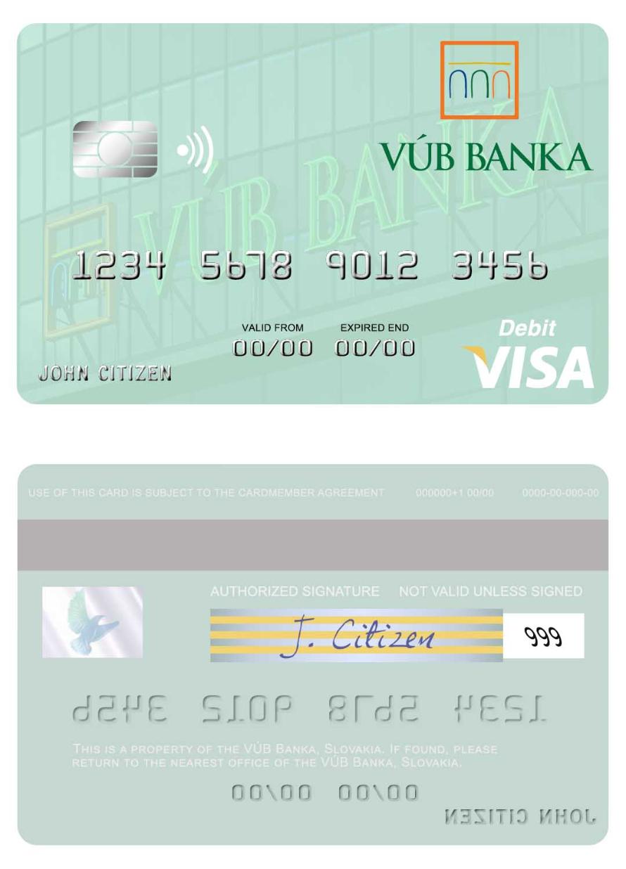Slovakia V_B Banka visa debit card