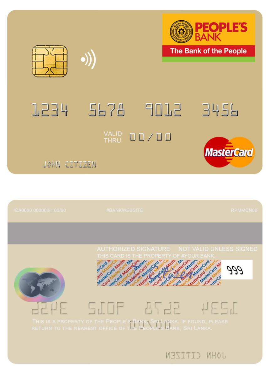 Sri Lanka People_s Bank mastercard