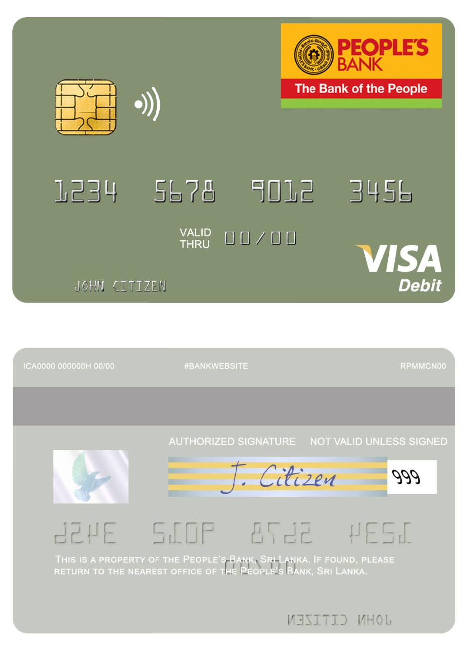 Sri Lanka People_s Bank visa debit card