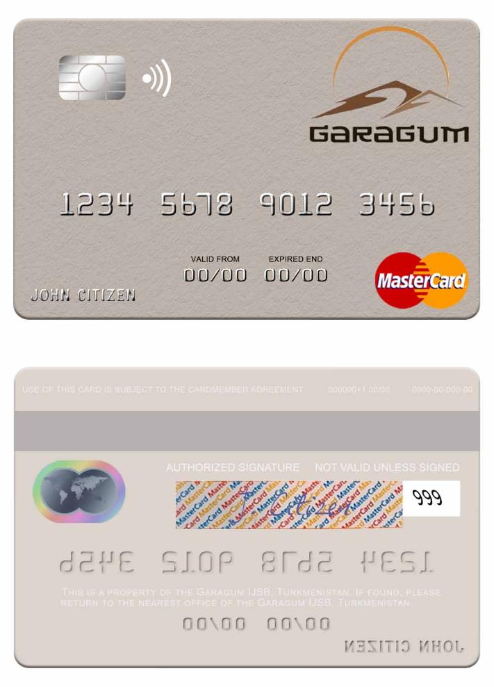 Turkmenistan Garagum IJSB mastercard