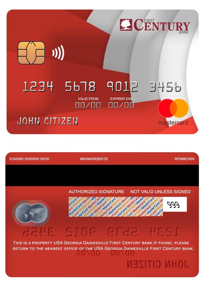 USA Georgia Gainesville First Century bank mastercard