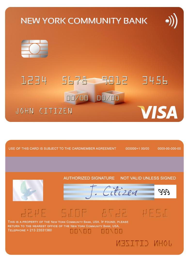 USA New York Community Bank visa card
