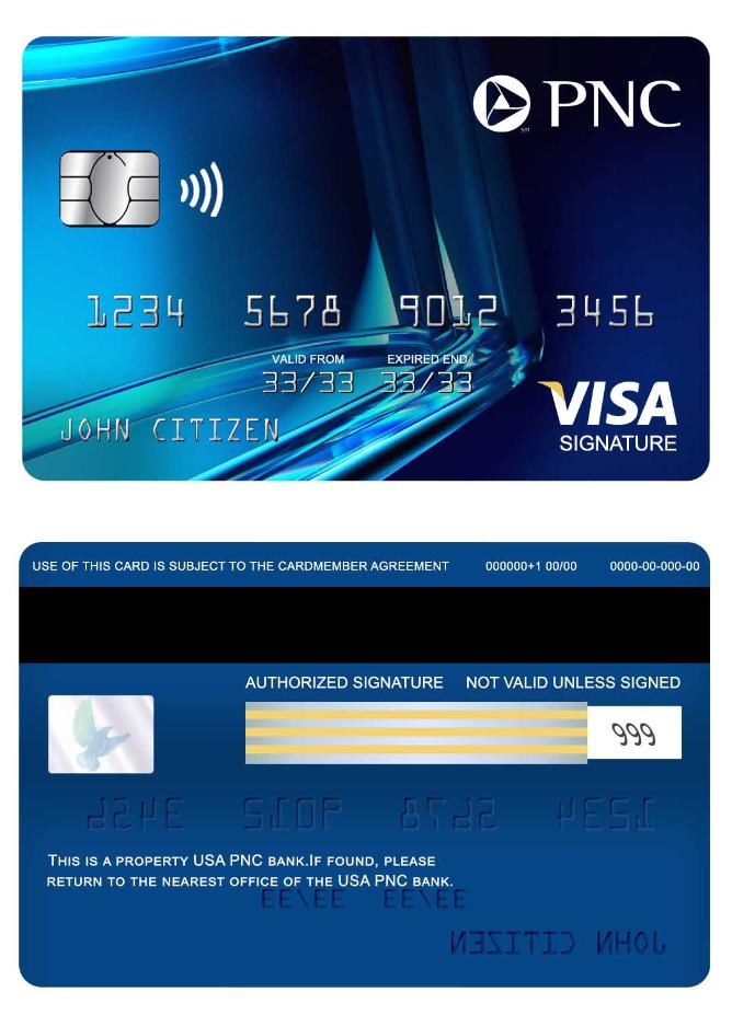 USA PNC bank visa signature card
