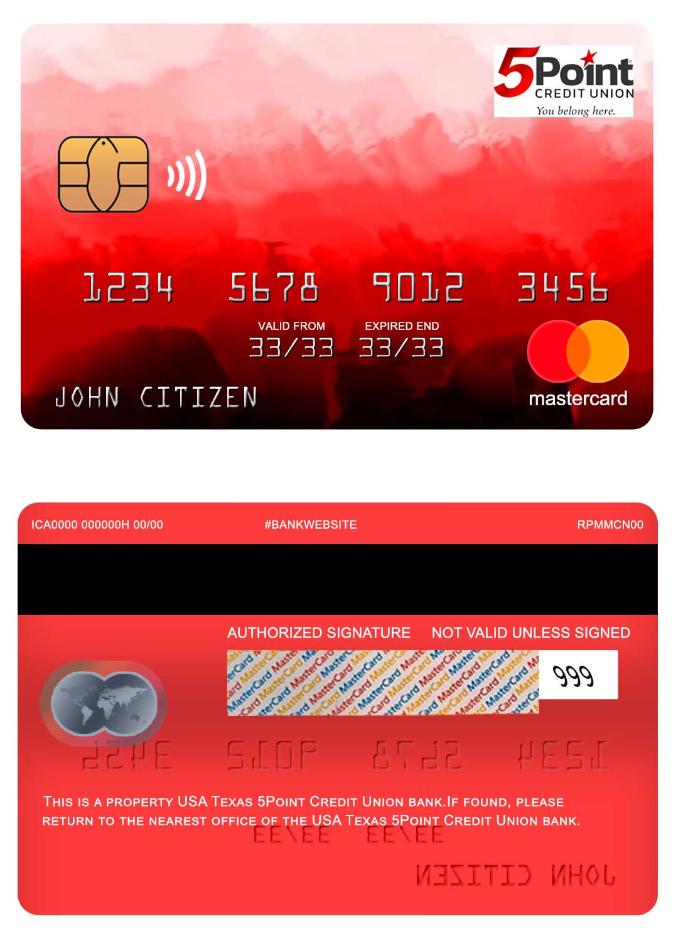 USA Texas 5Point Credit Union bank mastercard