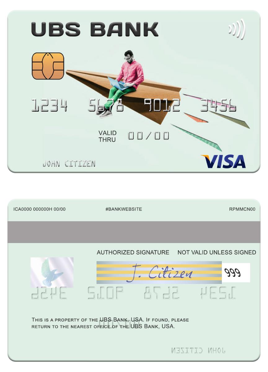 USA UBS Bank visa card