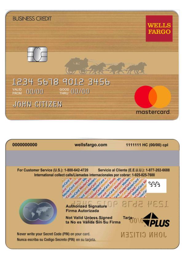 USA Wells Fargo MasterCard