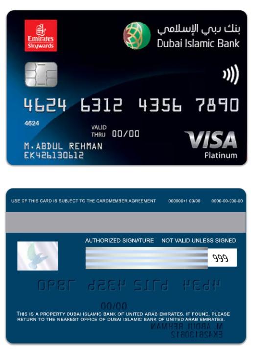 United Arab Emirates Dubai Islamic Bank Emirates Skywards DIB Platinum