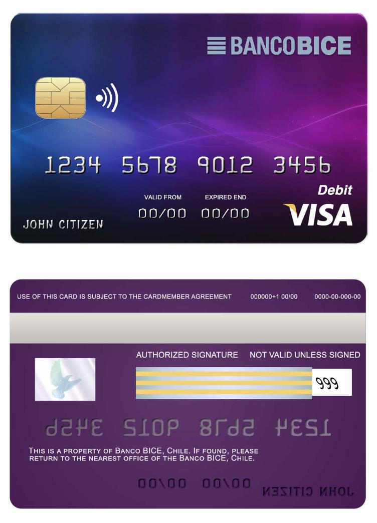 chile BICE bank visa card