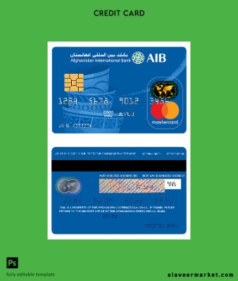 Afganistan International Banka Kimlik Kartı Kart