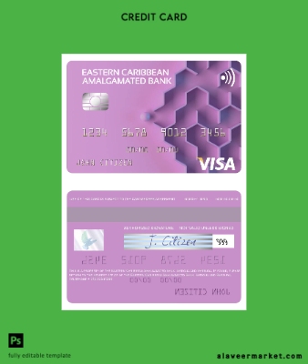 Antigua and Barbuda Eastern Caribbean Amalgamated Banka Vize Kart