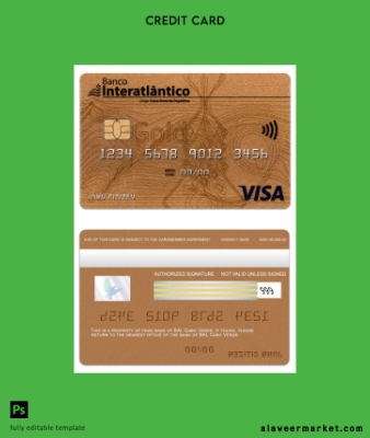 Cabo Verde Banco Interatiantico Banka Vize gold Kart
