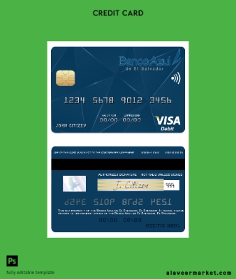 El Salvador Banco Azul de El Salvador Vize Banka Kart