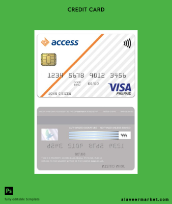 Gana Access Banka Vize Kimlik Kartı Kart