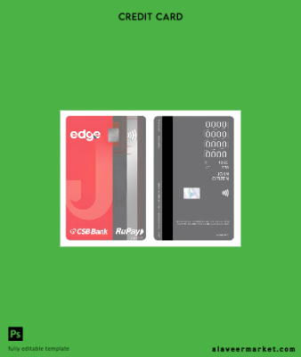 Hindistan Edge CSB Banka RuPay Kredi vertical Kart