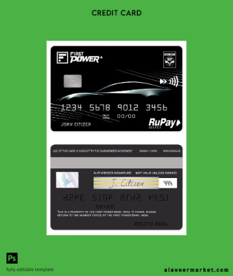 Hindistan Kimlik Kartı First Power Plus RuPay Select Kredi Kart