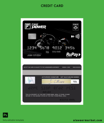 Hindistan Kimlik Kartı First Power RuPay Kredi Kart