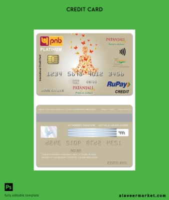 Hindistan PNB Banka Patanjali RuPay platinum Kredi Kart