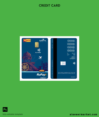 Hindistan PNB EMT Banka RuPay platinum Kredi vertical Kart