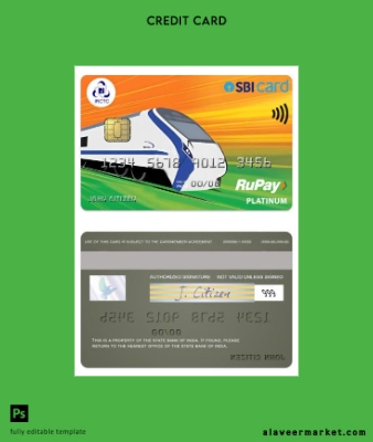 Hindistan State Banka of Hindistan IRCTC SBI RuPay platinum Kart