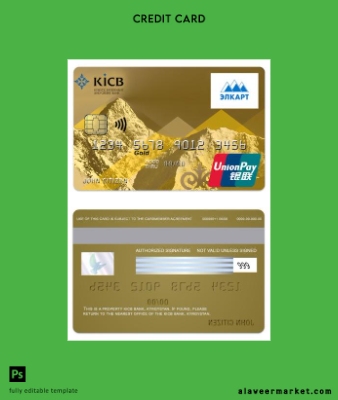 Kyrgyzstan KICB Banka UnionPay gold Kart