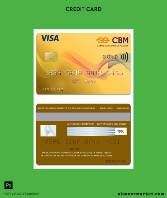 Maldives Commercial Banka of Maldives Vize Gold Kart