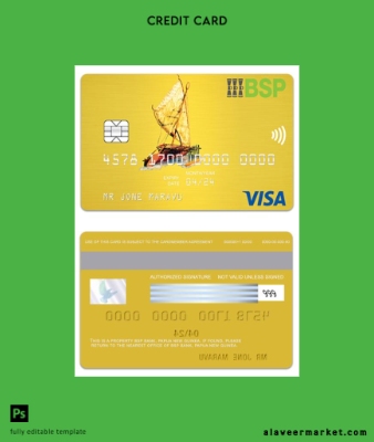 Papua Yeni Guinea BSP Banka Vize gold Kart
