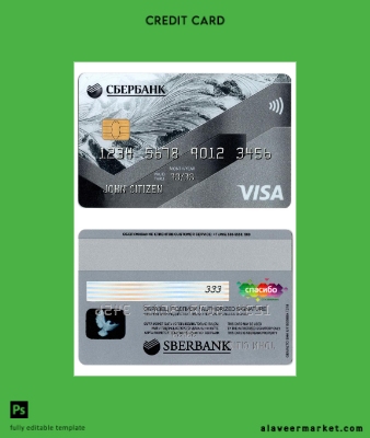 Rusya Banka Vize Kredi Kart gray