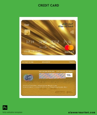 Suudi Arabistan Arabia Alawwal Banka Kart gold