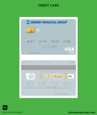 South Korea Woori Financial Group Vize Banka Kart