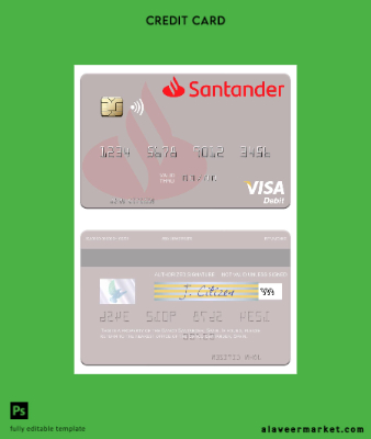 İspanya Banco Santander Vize Banka Kart