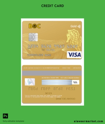 Sri Lanka BOC Banka Vize gold Kart