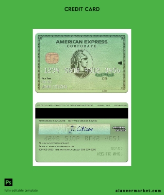 USA California Varo Banka amex green Kart