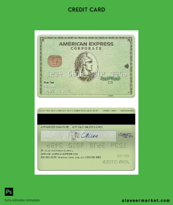 USA Massachusetts Radius Banka american express green Kart
