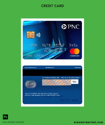 USA PNC Banka Kart blue