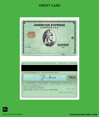 USA State Street Corporation Banka amex green corporate Kart