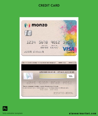 United Kingdom Monzo Banka Vize electron Kart