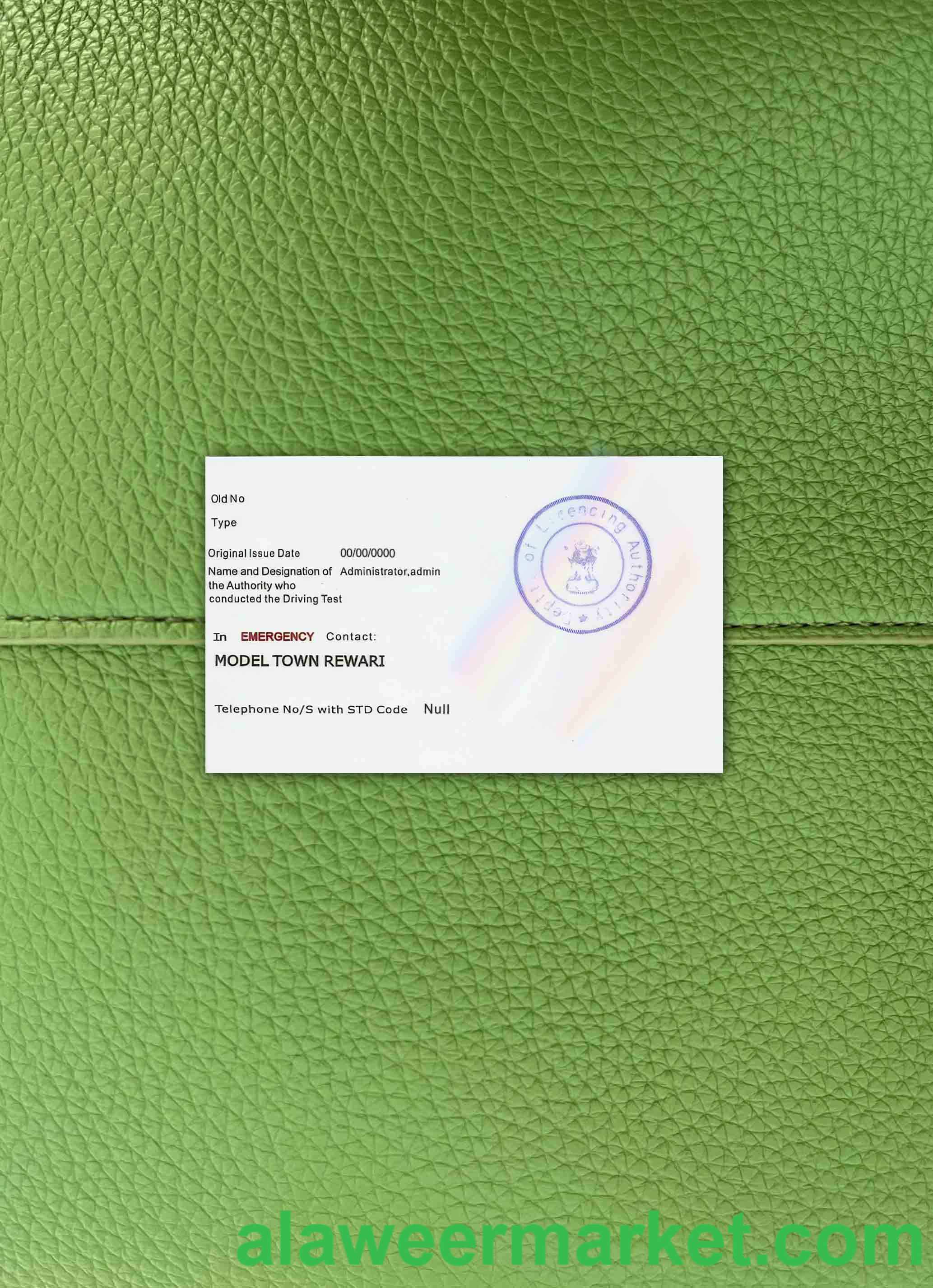 India driving license version 5 photolook BACK