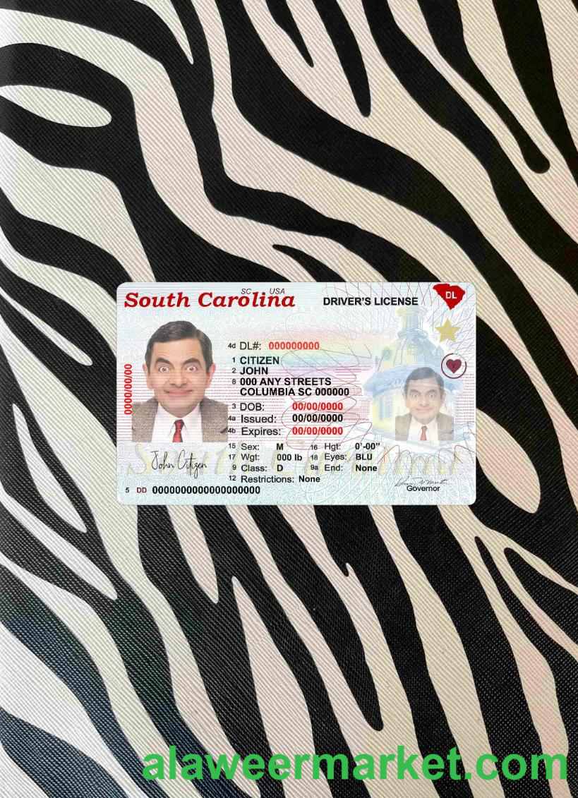 USA South Carolina state driving(2020 - present) photolook FRONT