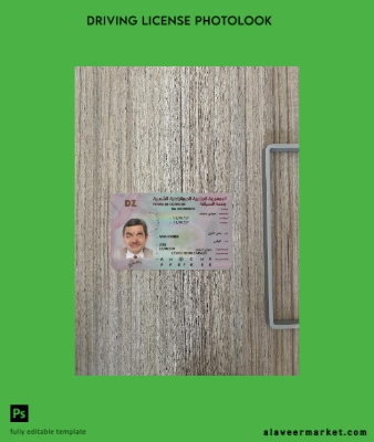Cezayir Sürücü Belgesi Belge photolook Ön