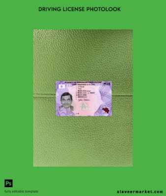 Belçika provisional Sürücü Belgesi Belge photolook Ön